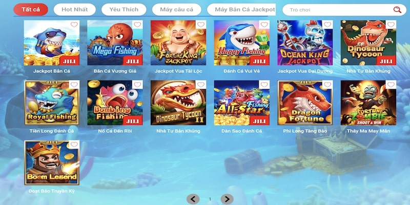 Danh sách game bắn cá ăn tiền siêu khủng